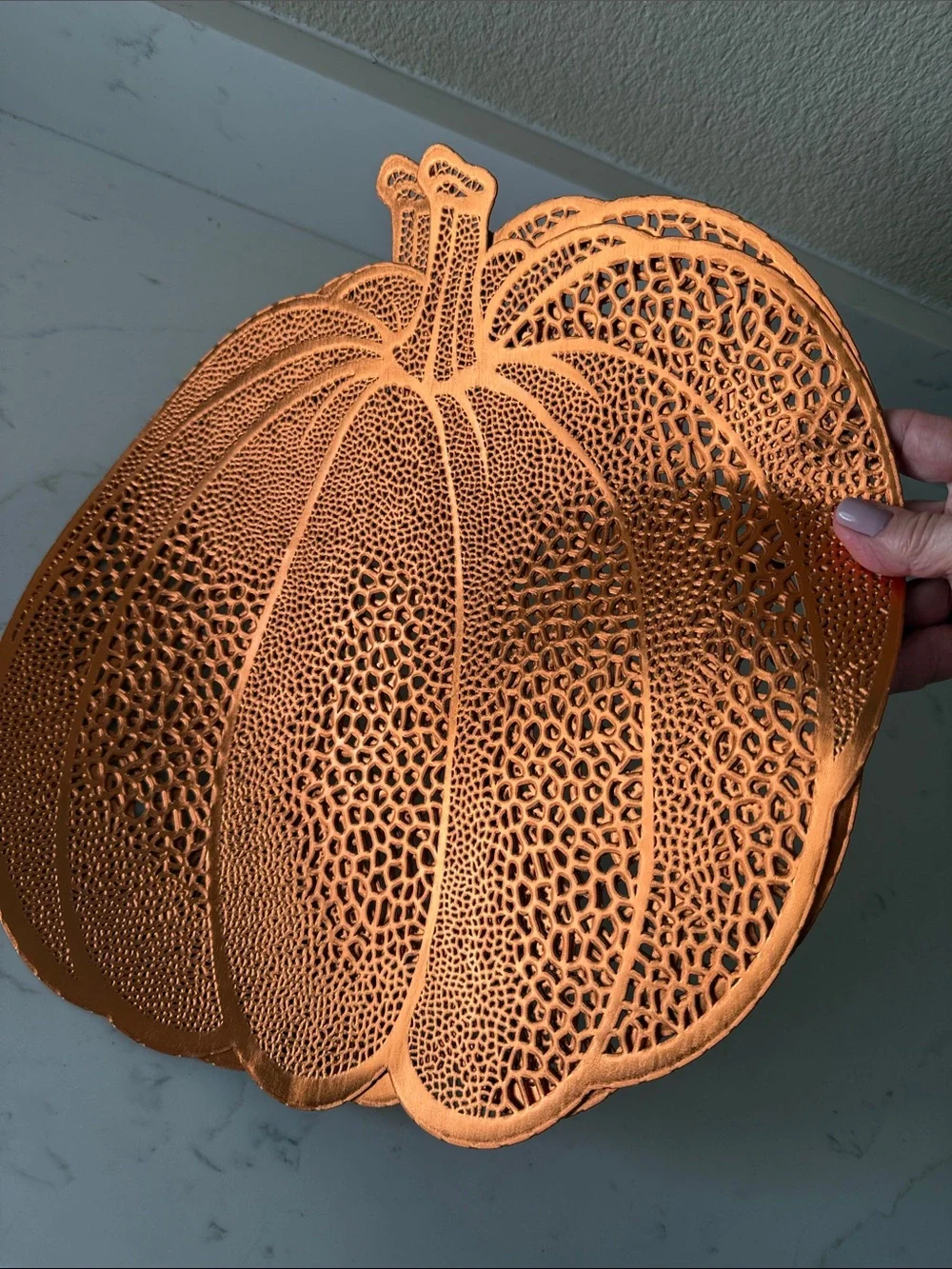 Orange Pumpkin Placemats Set of 2